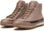 Candice Cooper Leather and velour ankle sneakers Janis Strip Plus Chic Brown Dames - Thumbnail 5