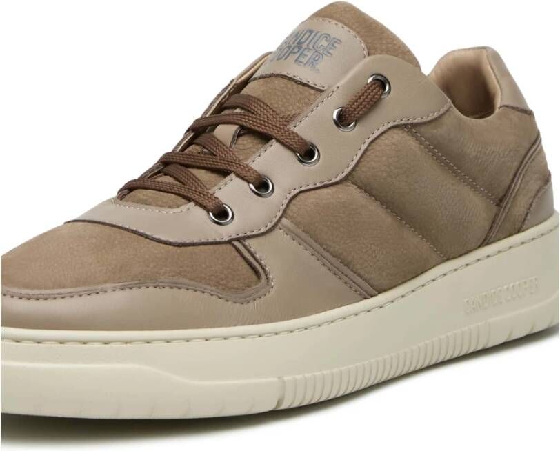 Candice Cooper Leather and velour sneakers Vito 11 Gray Heren
