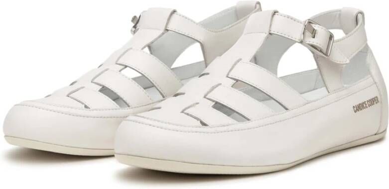 Candice Cooper Leather sandals Rock T-Bar White Dames