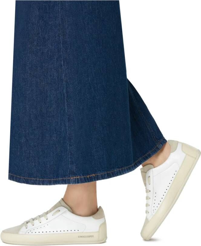 Candice Cooper Leather and suede sneakers Dafne White Dames