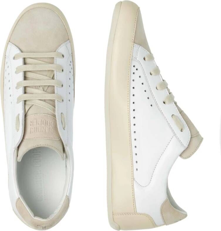 Candice Cooper Leather and suede sneakers Dafne White Dames