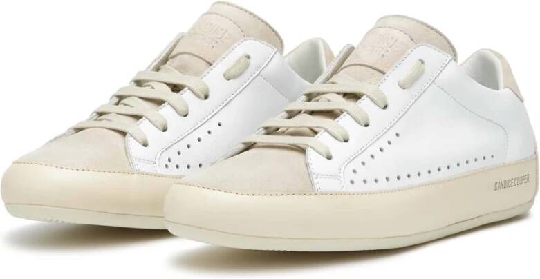 Candice Cooper Leather and suede sneakers Dafne White Dames