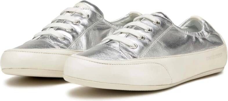 Candice Cooper Nappa and buffed leather sneakers Rock 4 Gray Dames