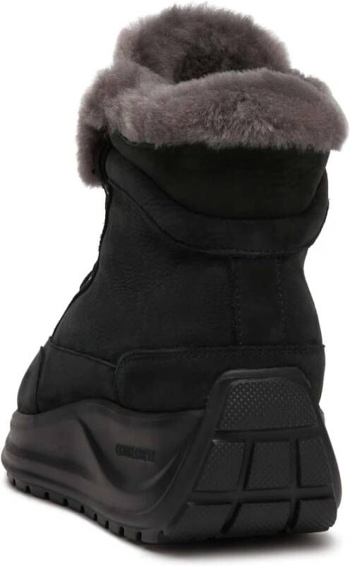 Candice Cooper Nubuck leather ankle sneakers Spark VAN FUR Black Dames