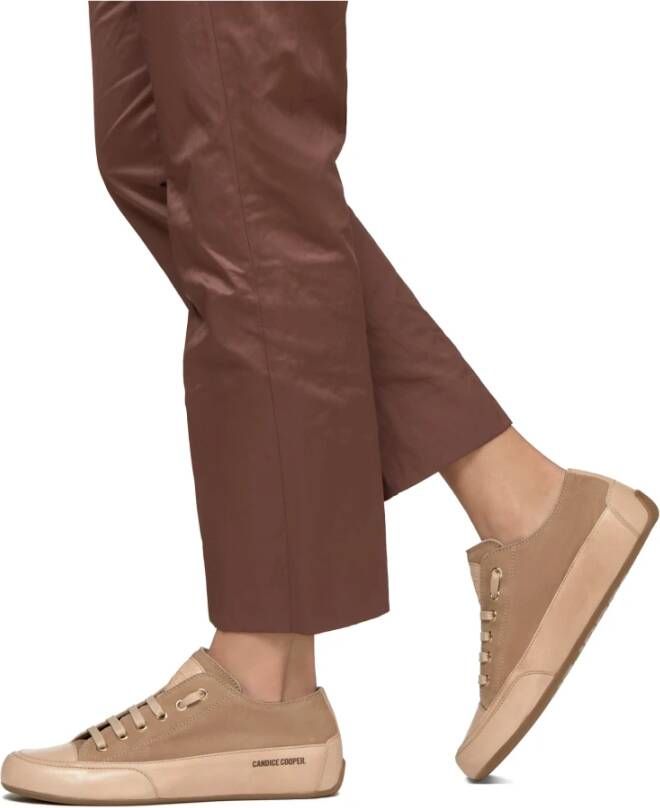 Candice Cooper Buffed leather and suede sneakers Rock S Brown Dames