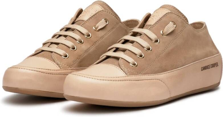 Candice Cooper Buffed leather and suede sneakers Rock S Brown Dames