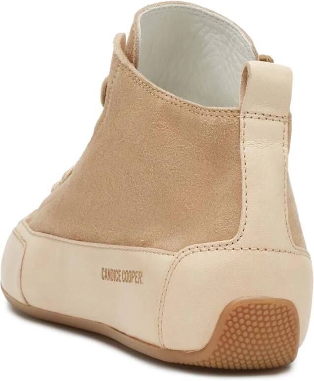 Candice Cooper Suede and buffed leather ankle sneakers MID S Brown Dames