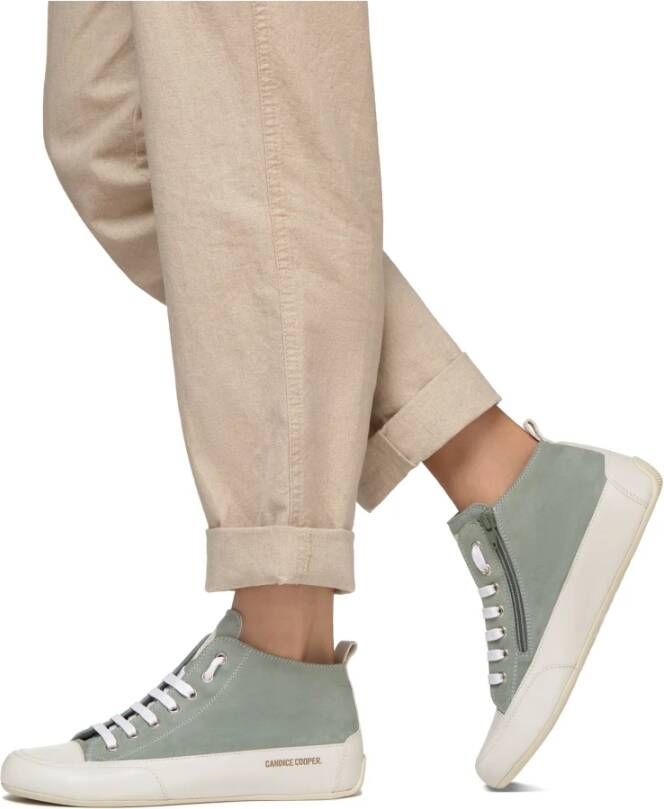 Candice Cooper Suede and leather ankle sneakers MID S Green Dames