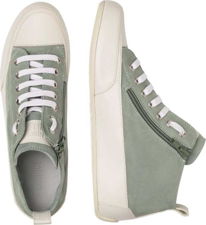 Candice Cooper Suede and leather ankle sneakers MID S Green Dames