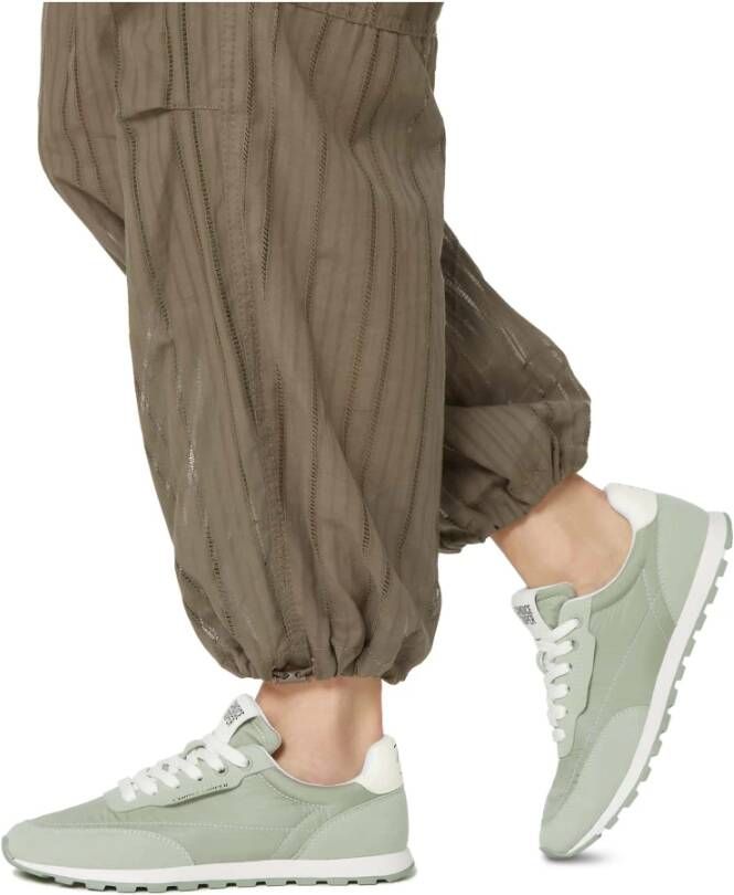 Candice Cooper Suede and technical fabric sneakers Plume. Green Dames