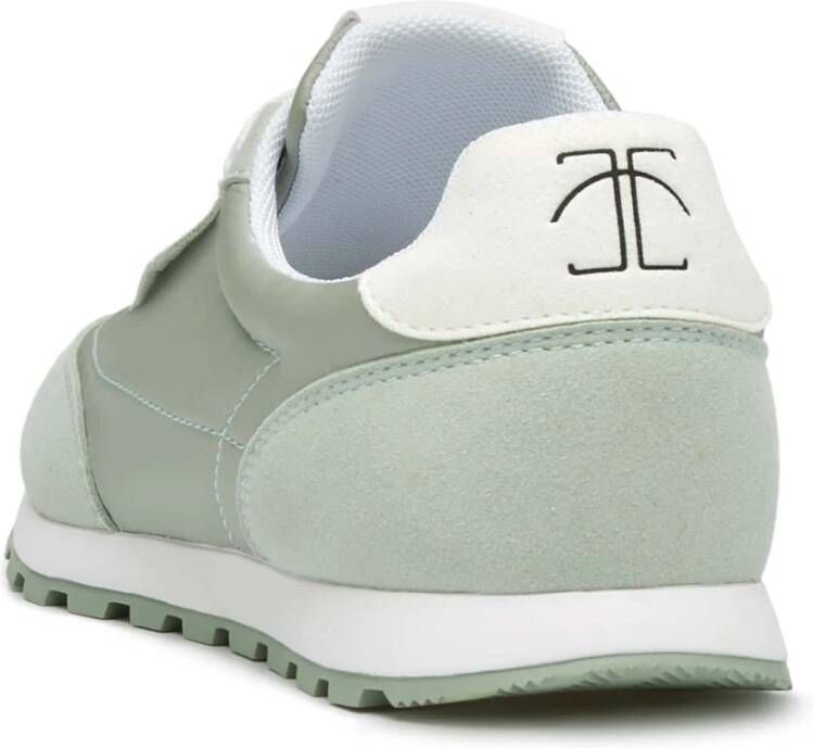 Candice Cooper Suede and technical fabric sneakers Plume. Green Dames