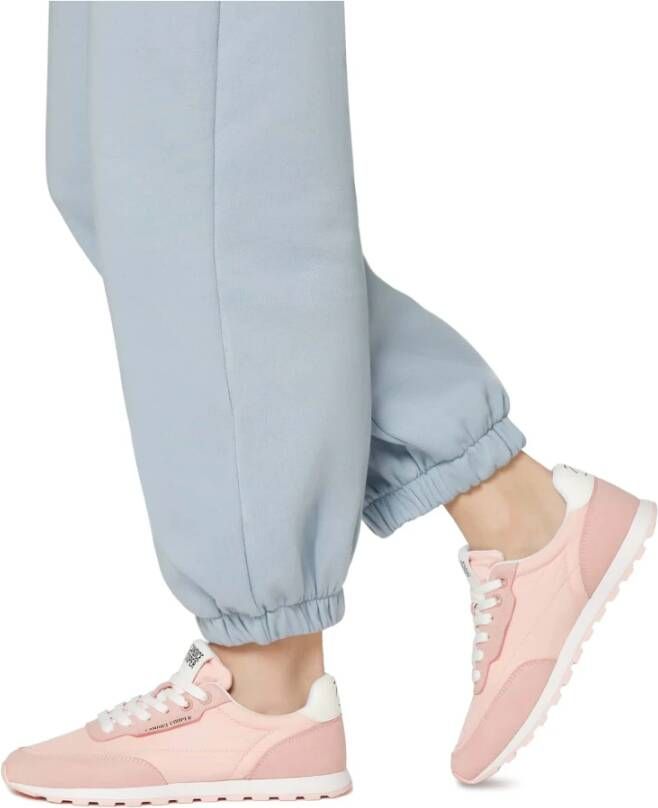 Candice Cooper Suede and technical fabric sneakers Plume. Pink Dames