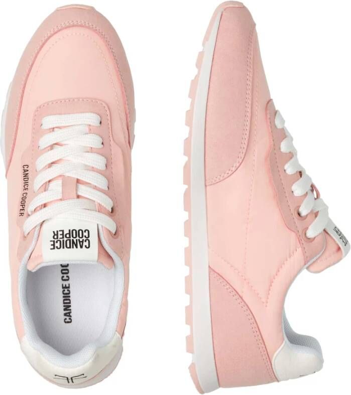 Candice Cooper Suede and technical fabric sneakers Plume. Pink Dames