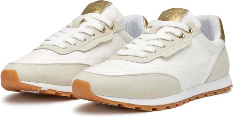 Candice Cooper Suede and technical fabric sneakers Plume. White Dames