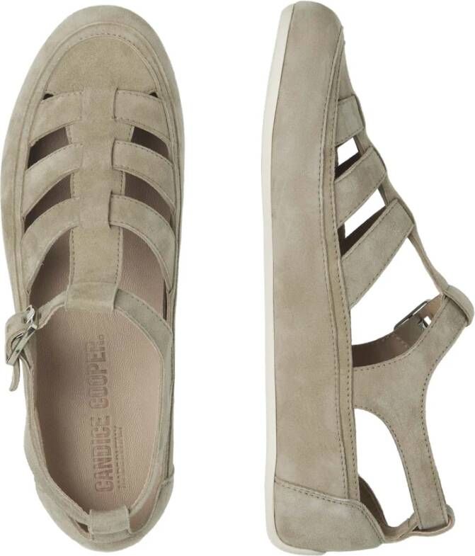 Candice Cooper Suede sandals Rock T-Bar Gray Dames