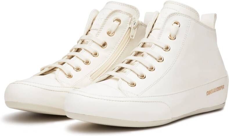 Candice Cooper Wit leren mid-top sneakers White Dames