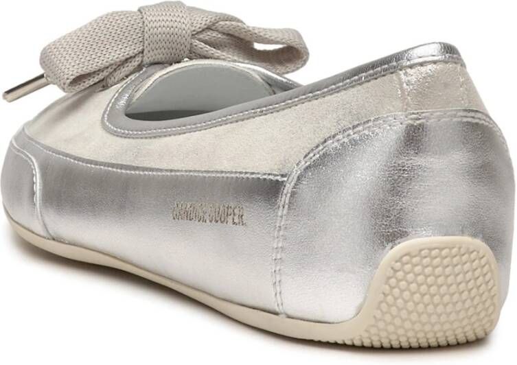 Candice Cooper Zilver Nappa Leren Ballet Flats Gray Dames