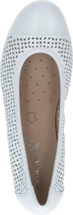 Caprice Ballerinas White Dames