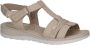 Caprice Beige Casual Open Flat Sandals Beige Dames - Thumbnail 4