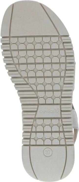Caprice Beige Casual Platte Sandalen Vrouwen
