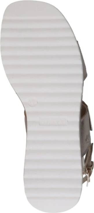 Caprice Beige Platte Casual Sandalen Vrouwen