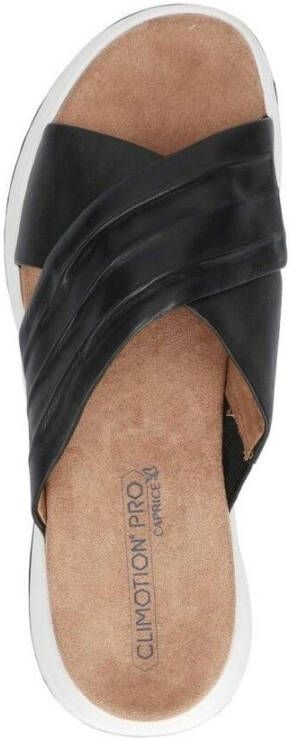 Caprice black casual open slippers Zwart Dames