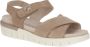 Caprice Bruin Suède Casual Open Sandalen Brown Dames - Thumbnail 3