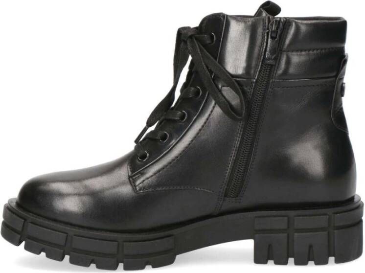 Caprice Casual Leather Booties Zwart Dames