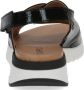 Caprice Zwarte Leren Platte Sandalen voor Vrouwen Black Dames - Thumbnail 8