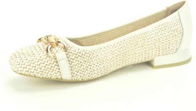 Caprice Raffia Ballerina Flats met Platform