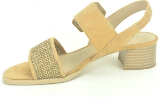 Caprice Raffia Sandaal in Kamelstijl