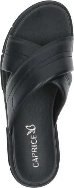 Caprice Sliders Zwart Dames