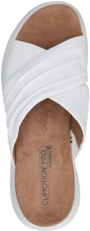 Caprice white casual open slippers Wit Dames