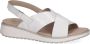 Caprice Witte Casual Open Platte Sandalen White Dames - Thumbnail 4