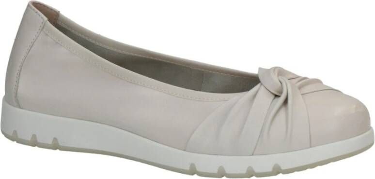 Caprice Witte Gesloten Ballerina's White Dames