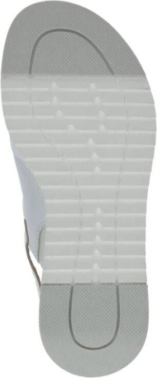 Caprice Witte Leren Platte Sandalen