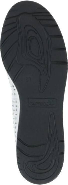 Caprice Witte Softnap Casual Gesloten Ballerina's White Dames