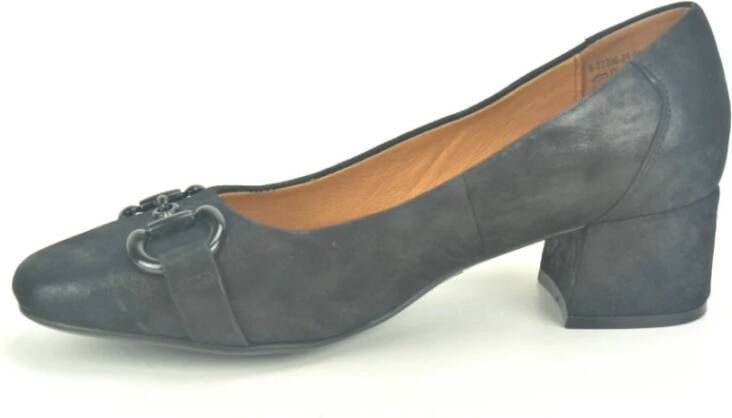Caprice Zwart nubuc Pump +Gar. 3cm Zwart Dames