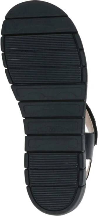 Caprice Zwarte Casual Open Platte Sandalen