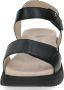 Caprice Zwarte Casual Open Platte Sandalen Black Dames - Thumbnail 6