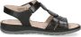 Caprice Zwarte Casual Open Platte Sandalen Black Dames - Thumbnail 5