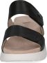 Caprice Zwarte Casual Open Platte Sandalen Black Dames - Thumbnail 6