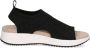 Caprice Zwarte Gebreide Casual Open Sandalen Black Dames - Thumbnail 5