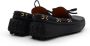 Car Shoe Blauwe leren mocassin platte schoenen - Thumbnail 2
