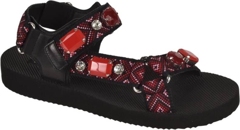 Car Shoe Flat Sandals Zwart Dames
