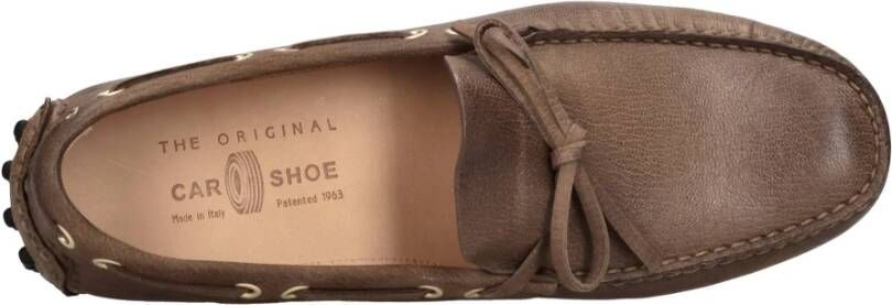 Car Shoe Platte schoenen Bruin