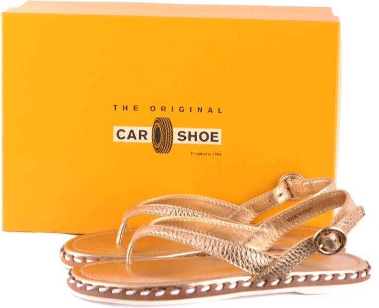 Car Shoe Sandals Yellow Dames