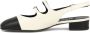 Carel Zwarte Dubbele Band Slingback Puntige Neus Beige Dames - Thumbnail 13