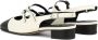Carel Zwarte Dubbele Band Slingback Puntige Neus Beige Dames - Thumbnail 14