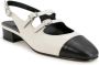 Carel Zwarte Dubbele Band Slingback Puntige Neus Beige Dames - Thumbnail 18